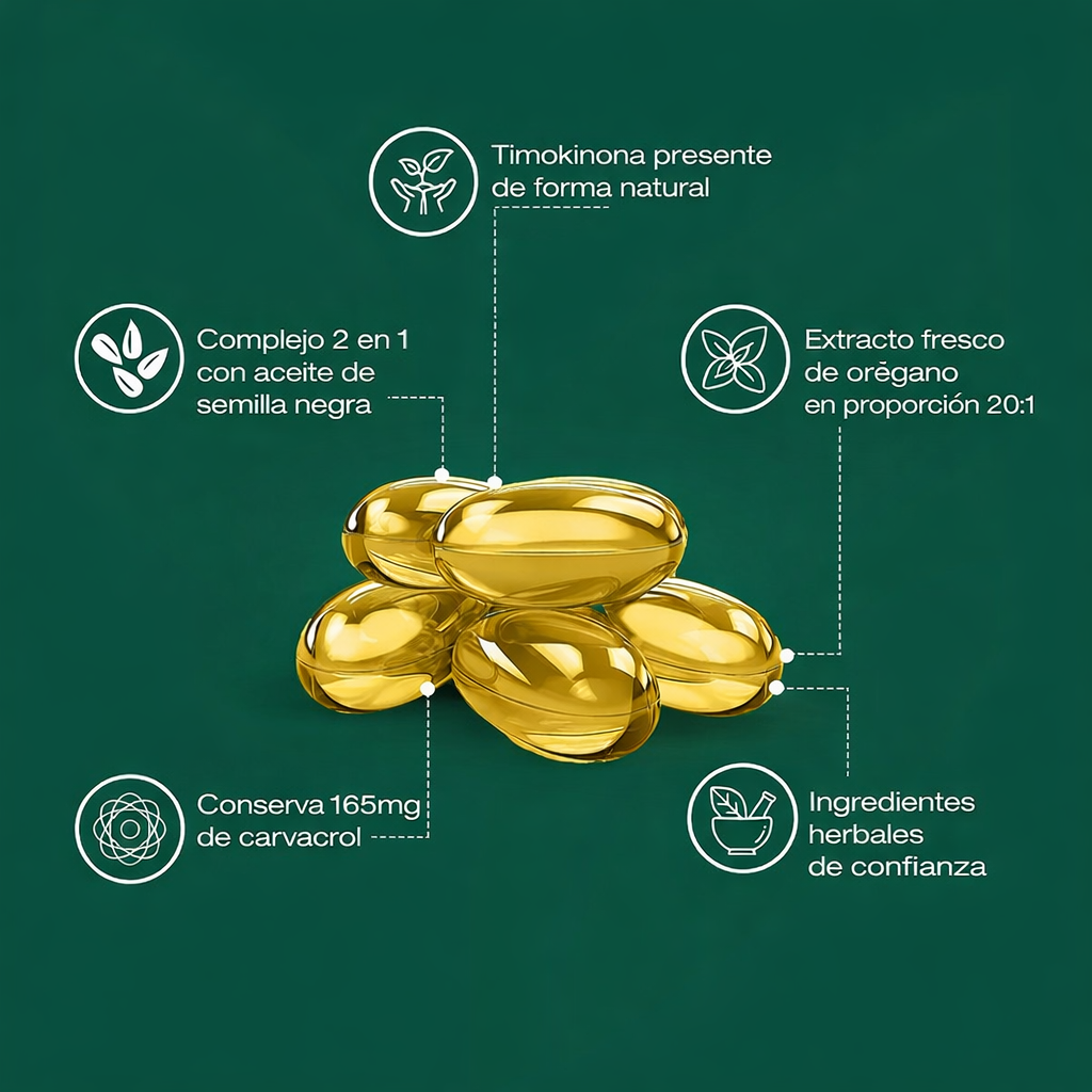 Cápsulas Blandas de Aceite de Orégano