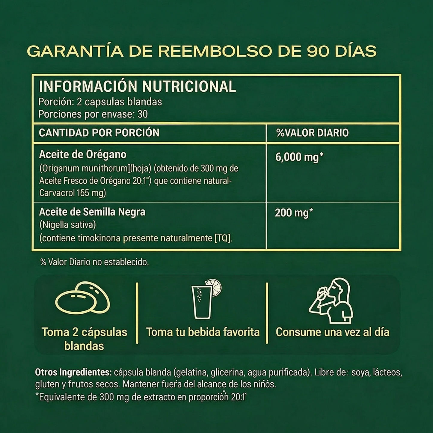 Cápsulas Blandas de Aceite de Orégano