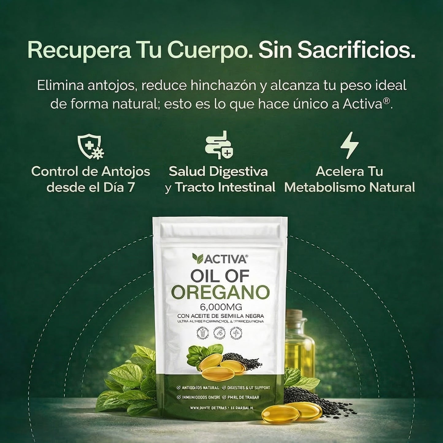 Cápsulas Blandas de Aceite de Orégano